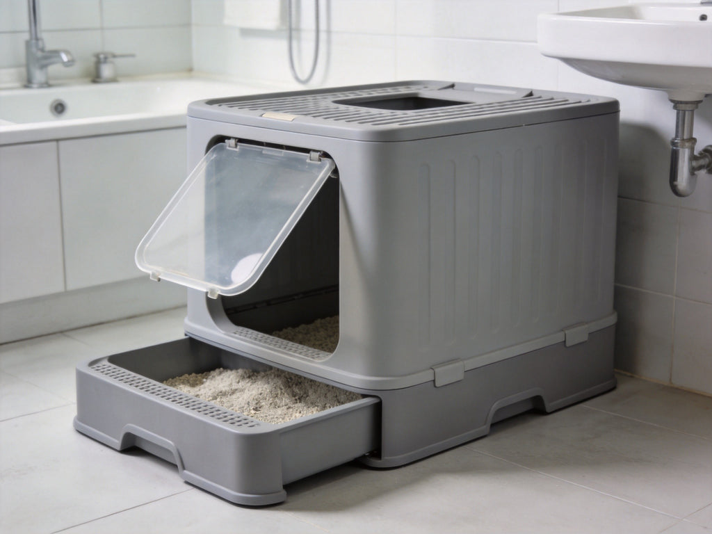 Enclosed Cat Litter Box with Door - Large