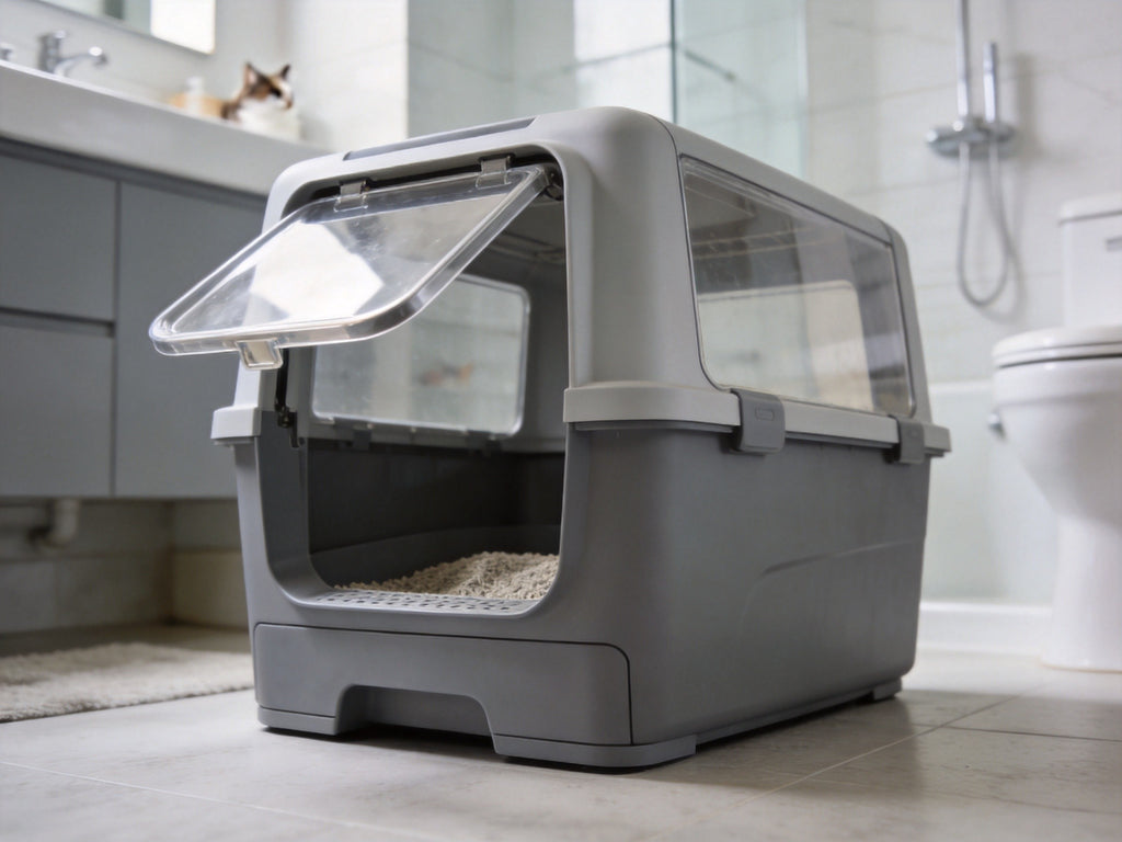Enclosed Cat Litter Box with Door - Large