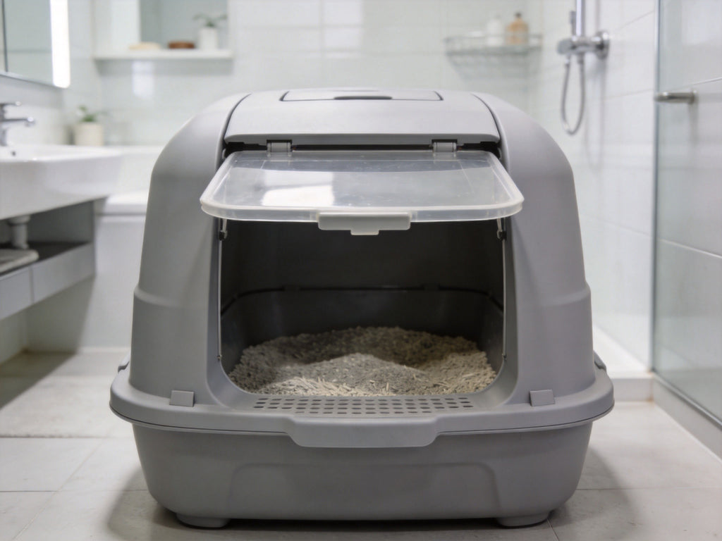 Enclosed Cat Litter Box with Door - Large