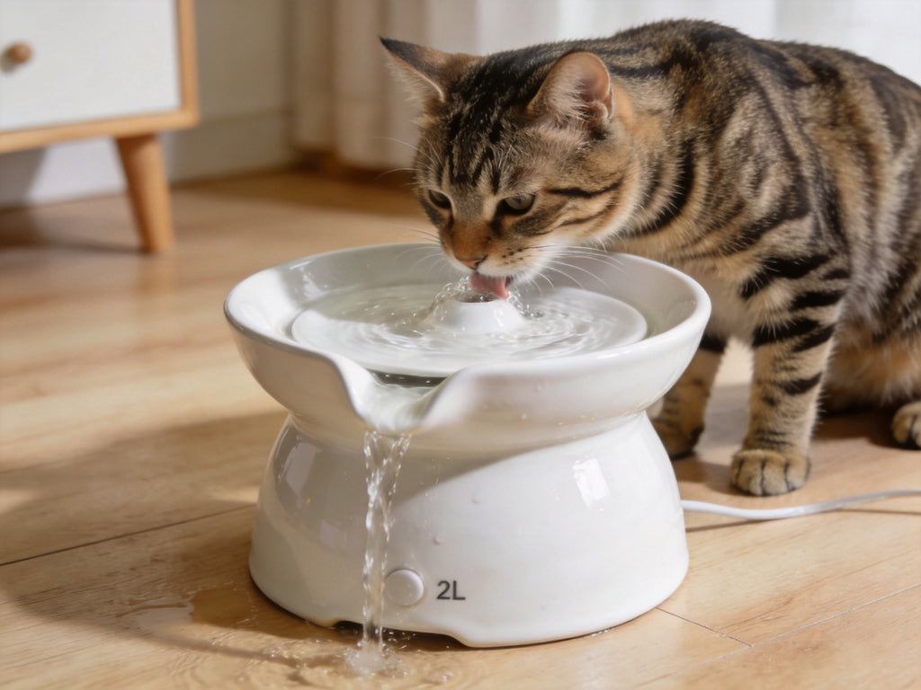 Ceramic Automatic Pet Water Fountain - 2L