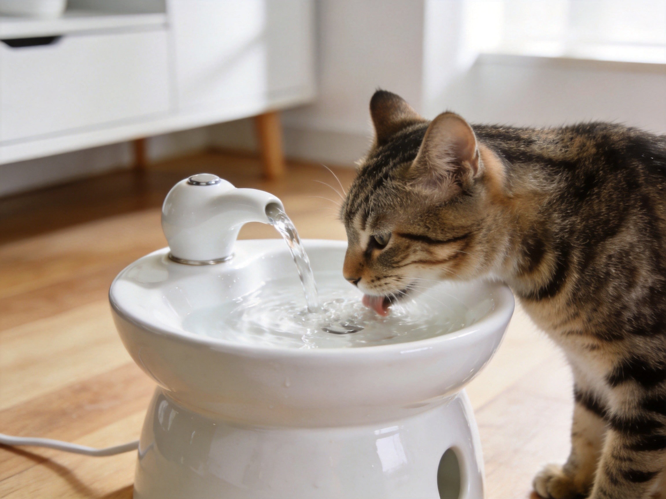 Ceramic Automatic Pet Water Fountain - 2L