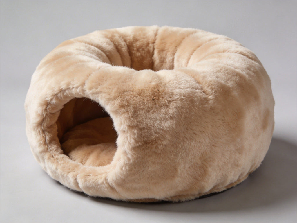 Cozy Donut Cat Cave Bed - Ultra Soft Plush