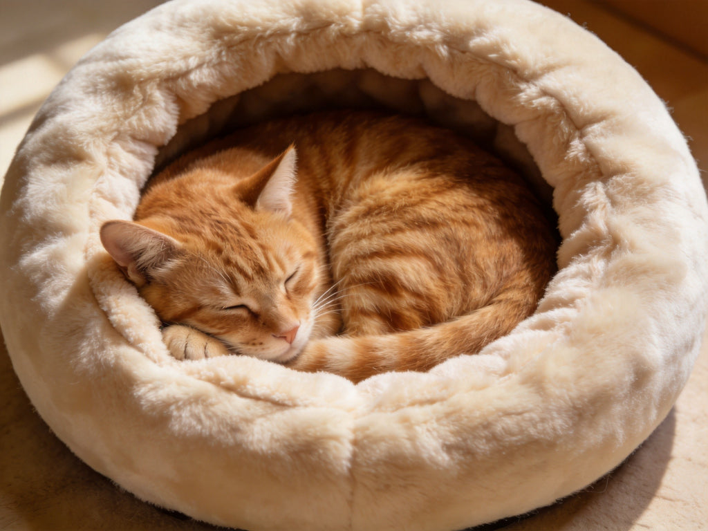 Cozy Donut Cat Cave Bed - Ultra Soft Plush